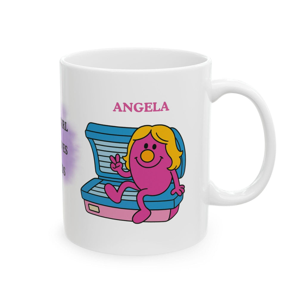 Personalised Just a girl who loves sunbeds, funny, 11oz mug