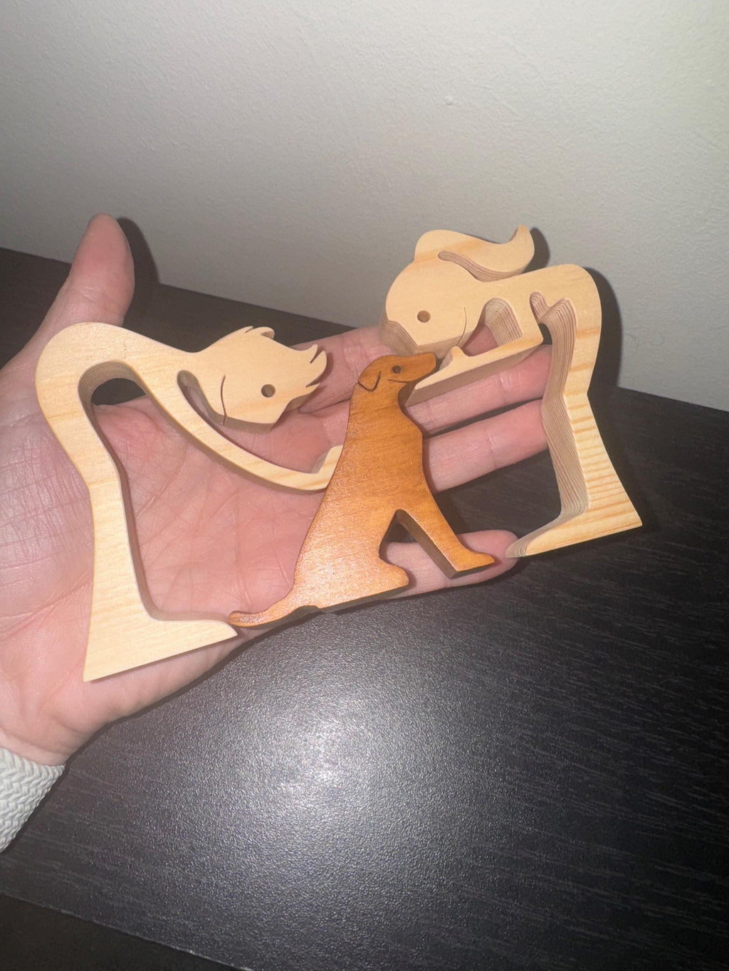 Man woman and Labrador Sculpture, Hand made, Unique gift.