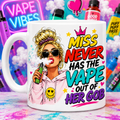 Personalised Miss Never Has The Vape Out Of Her Gob Mug – Funny Vape Girl Mug – Brown or Blonde Hair Option – Novelty Gift for Vapers – Funny Coffee Cup 11oz