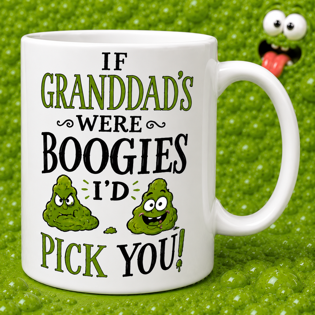 Funny Dad/ Grandad Boogie Mug Joke. "If You Were A Boogie I'd Pick You", 11oz