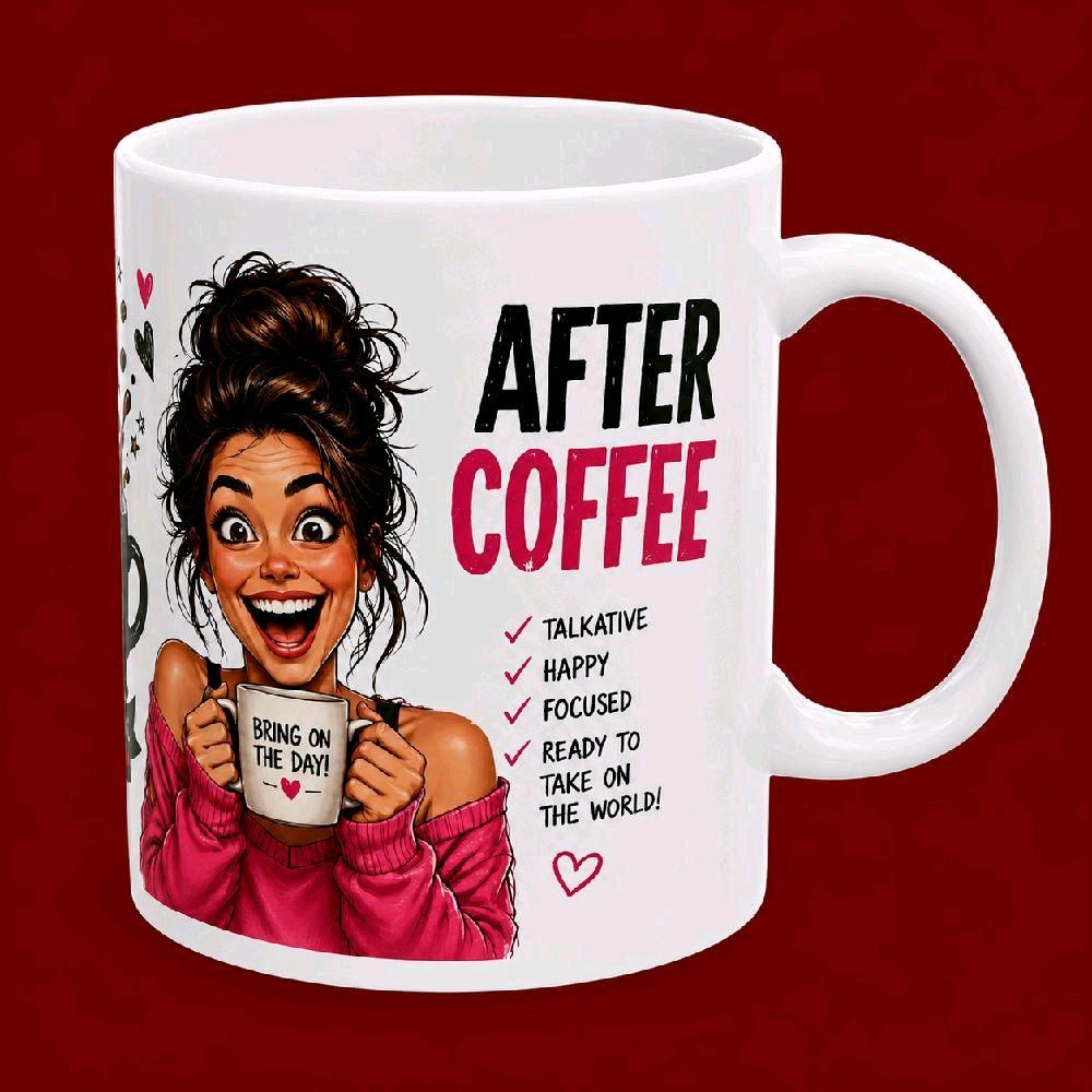 Before Coffee After Coffee Mug | Funny Coffee Lover Mug | 11oz Ceramic Mug | Gift for Her