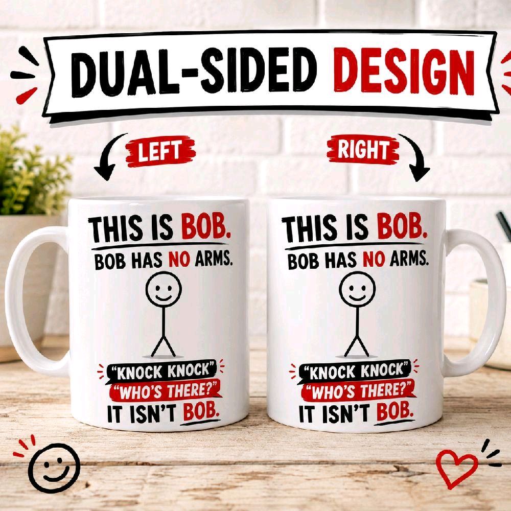 This Is Bob Funny Dark Humour Mug – Knock Knock Joke Novelty Coffee Cup Gift | Sassy Sips