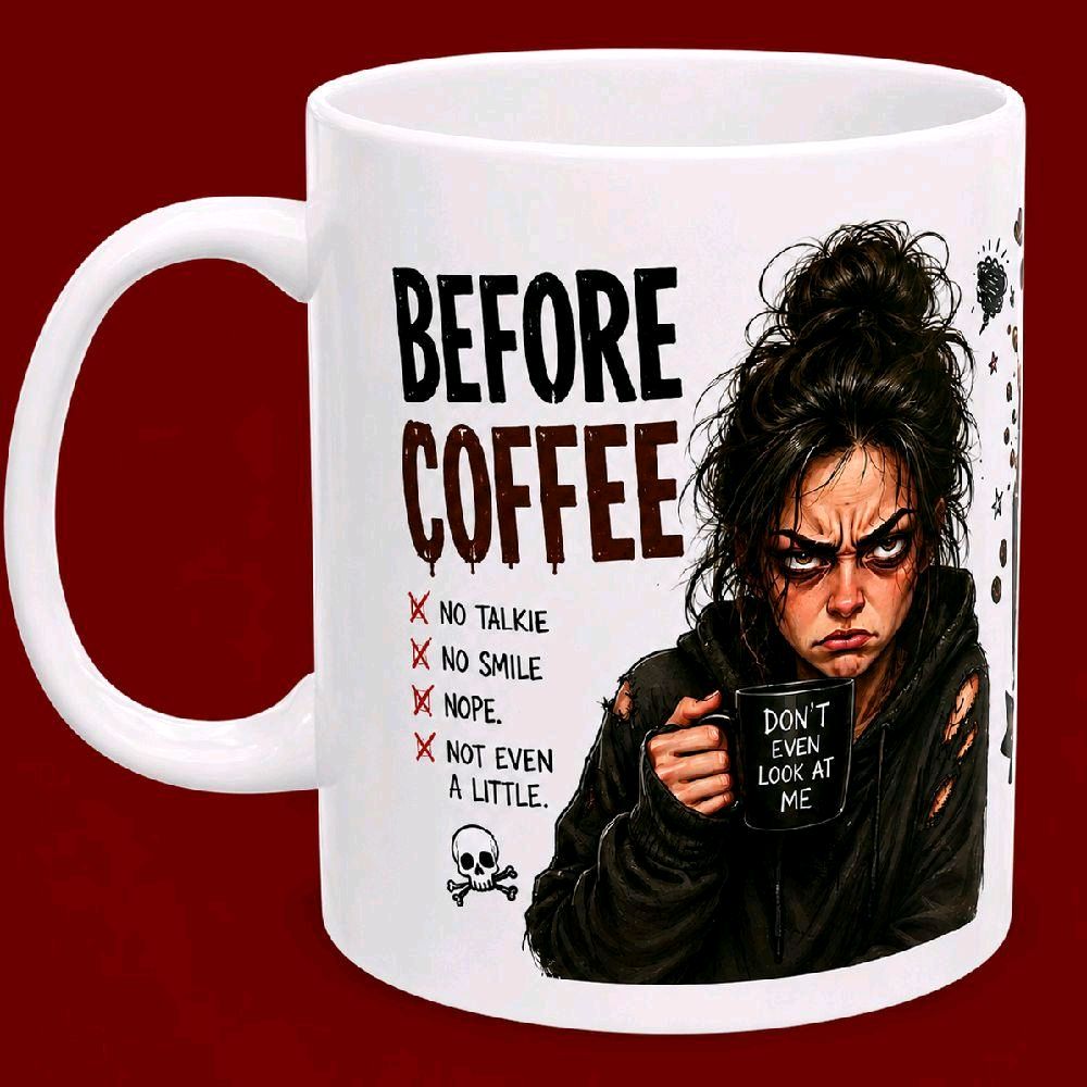 Before Coffee After Coffee Mug | Funny Coffee Lover Mug | 11oz Ceramic Mug | Gift for Her