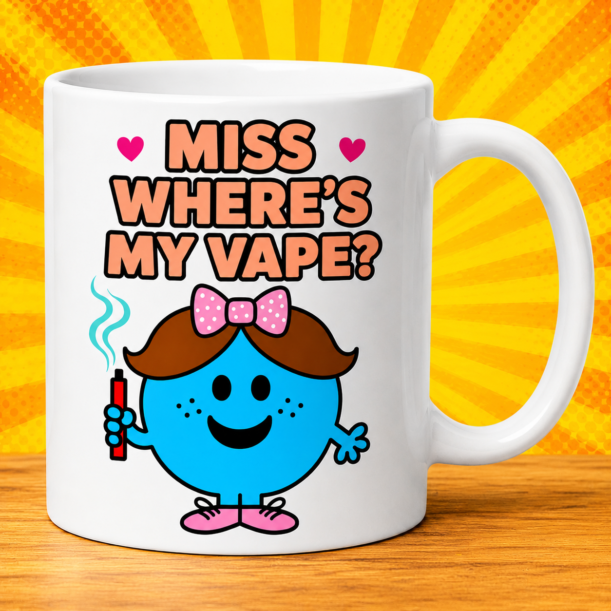 Miss Where’s My Vape? Mug – Funny Vape Lover Coffee Cup Gift for Her, 11oz