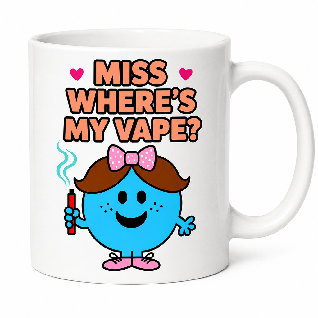 Miss Where’s My Vape? Mug – Funny Vape Lover Coffee Cup Gift for Her, 11oz