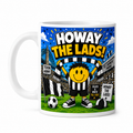 Howay The Lads Football Fan Mug – Funny Toon Army Style Cartoon Mug – Black & White Football Supporter Gift – Stadium Coffee Cup 11oz