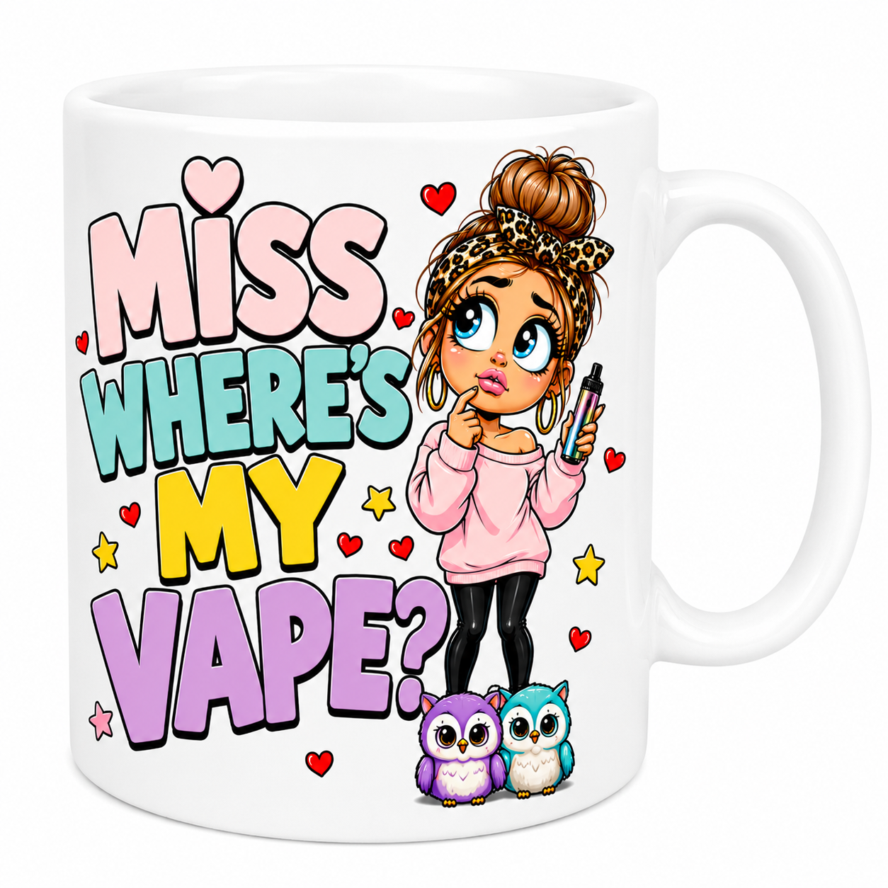Miss Where’s My Vape? Mug – Funny Vape Lover Coffee Cup Gift for Her, 11oz