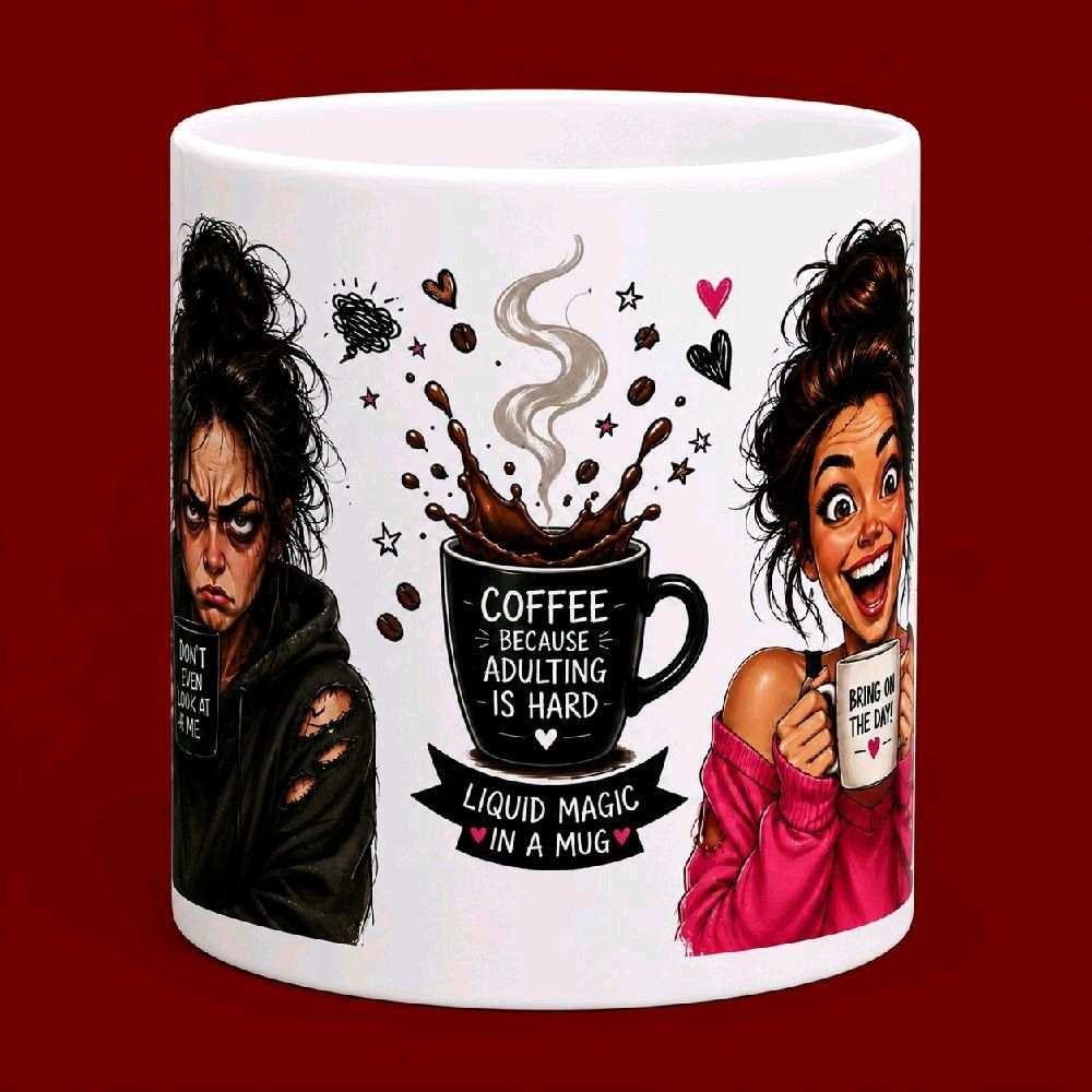 Before Coffee After Coffee Mug | Funny Coffee Lover Mug | 11oz Ceramic Mug | Gift for Her