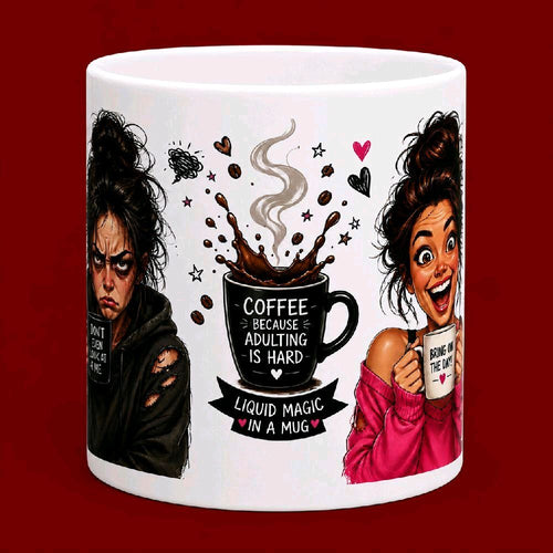 Before Coffee After Coffee Mug | Funny Coffee Lover Mug | 11oz Ceramic Mug | Gift for Her